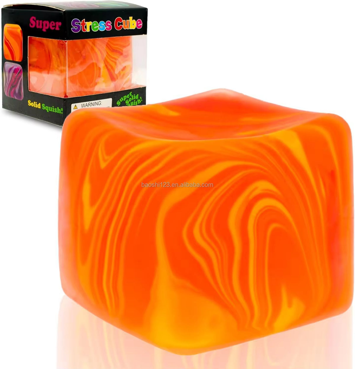 Marble Swirl Stress Cube Squish & Squeeze, 2 Sizes!