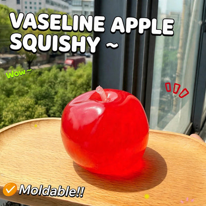 Clear Red Vaseline Apple Squishy Toy 6cm – Silky Smooth