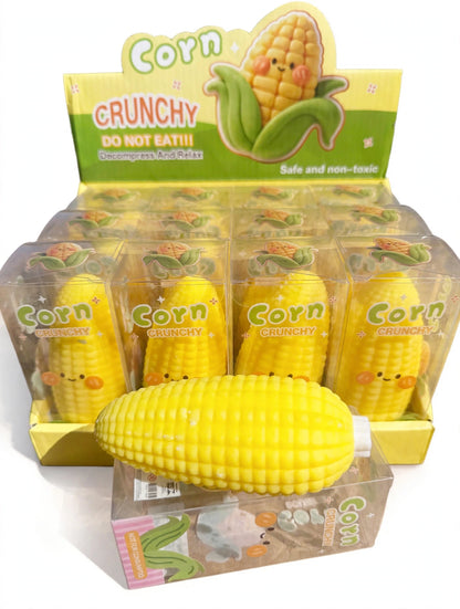 Crunchy Corn Squishy Toy 11.5cm Building Block & Clay Filled Sensory Fidget Toy Stress Relief