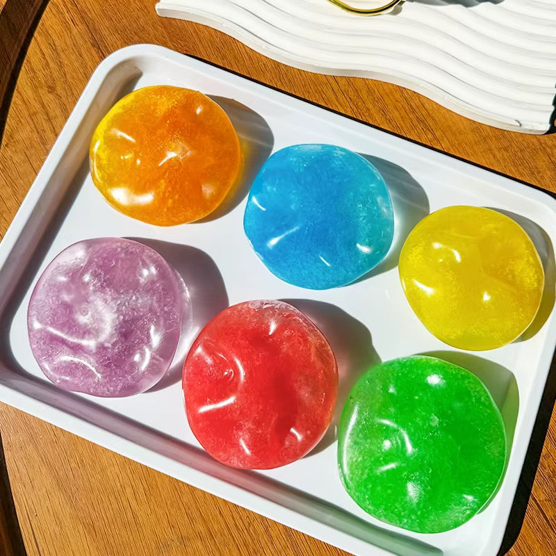 Slushy Vaseline Stress Ball – Moldable Ice Sand ASMR Squishy Fidget Toy for Anxiety & Focus, Silky TPR Crunchy Sound Squeeze Ball