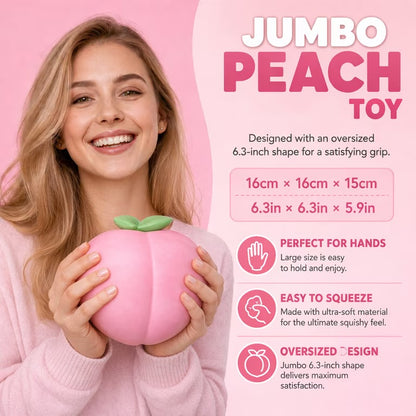 Jumbo Peach 6" Scented Squishy Squeeze Sensory Fidget Toy