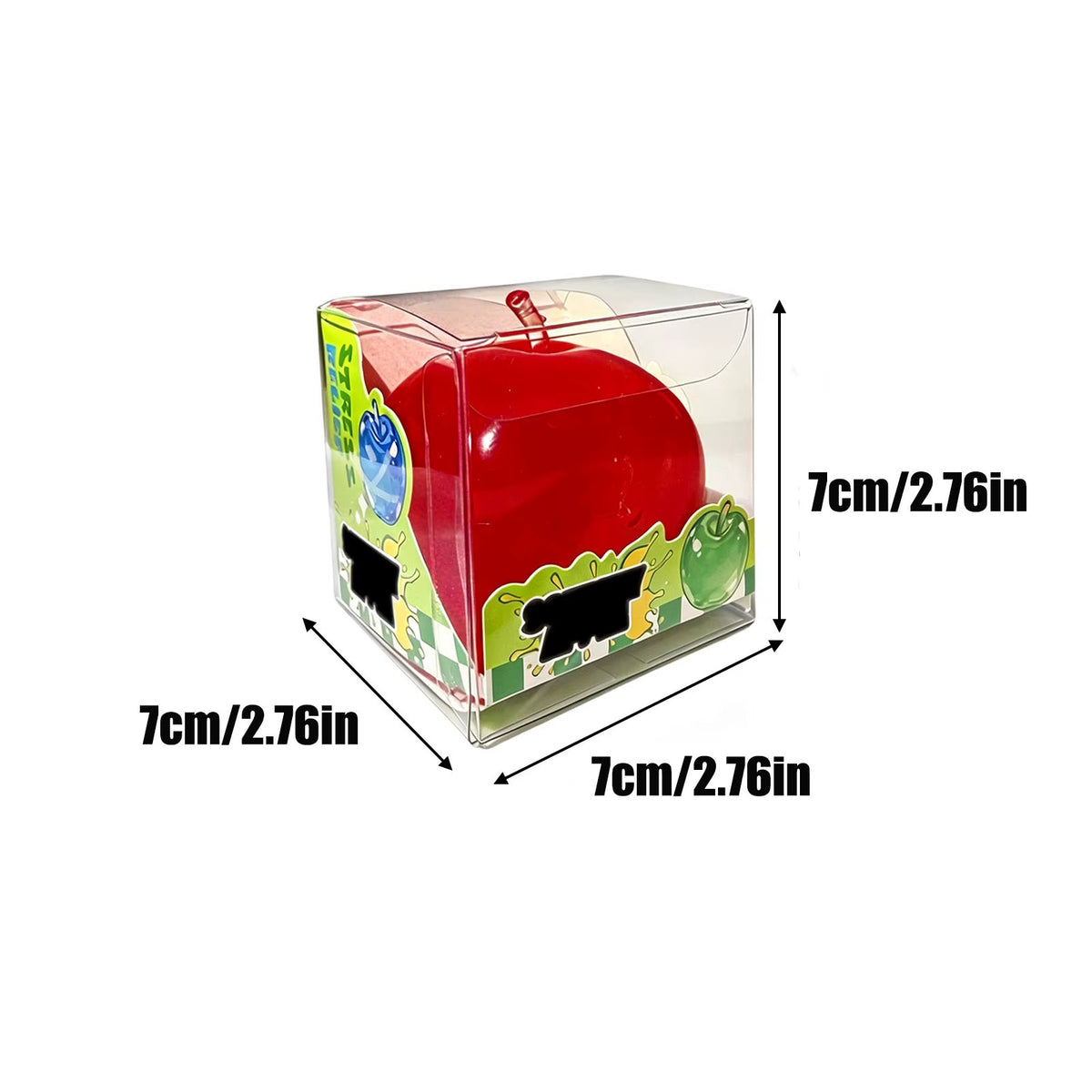 Clear Red Vaseline Apple Squishy Toy 6cm – Silky Smooth