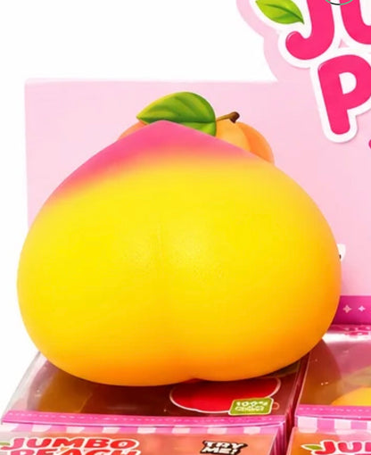 Jumbo Peach 6" Scented Squishy Squeeze Sensory Fidget Toy