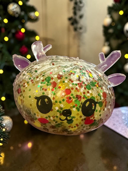 Christmas Reindeer Dumpling Mini 5cm Mystery Boba Gel Balls Squishy Fidget Toy