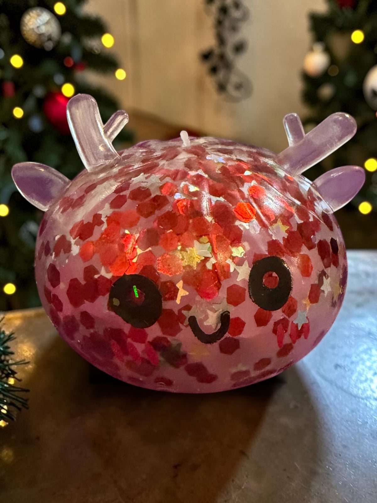 Christmas Reindeer Dumpling Mini 5cm Mystery Boba Gel Balls Squishy Fidget Toy