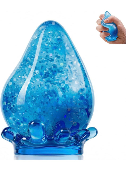 Water Drop Squish Squeeze, Soft Fidget Slow Rise Stress Ball Squishies