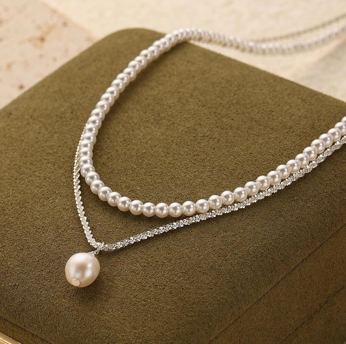 Natural Pearl Pendant 
& S925 Sterling Silver Necklace for Women | Gift for Her
