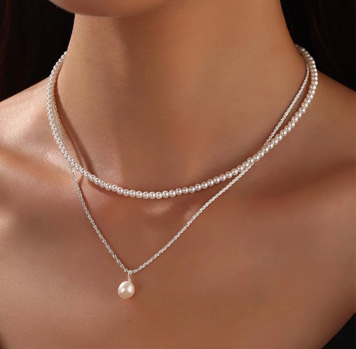 Natural Pearl Pendant 
& S925 Sterling Silver Necklace for Women | Gift for Her