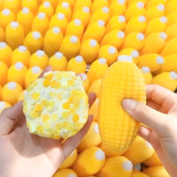 Crunchy Corn Squishy Toy 11.5cm Building Block & Clay Filled Sensory Fidget Toy Stress Relief