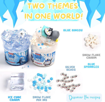 ICE AGE SLIME 2-PACK SET (Cloud + Crystal Clear)