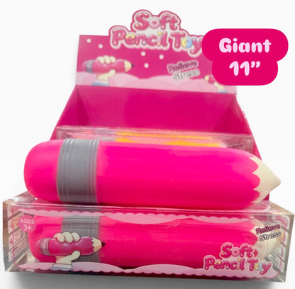 Jumbo Squishy Pencil Toy 28cm 11” – Super Soft, Stretchy Fidget Toy