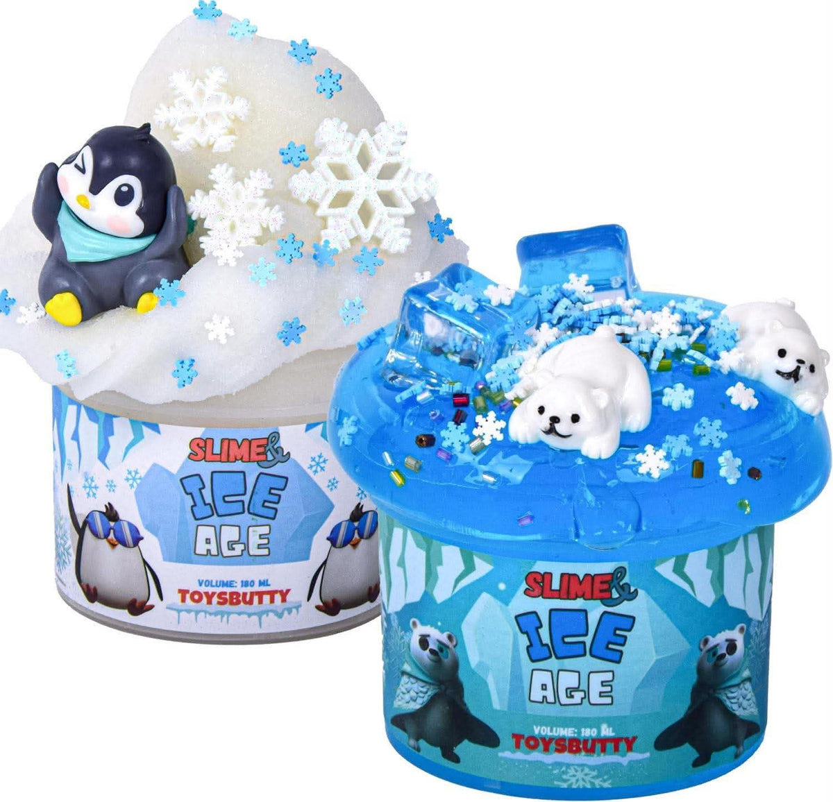 ICE AGE SLIME 2-PACK SET (Cloud + Crystal Clear)
