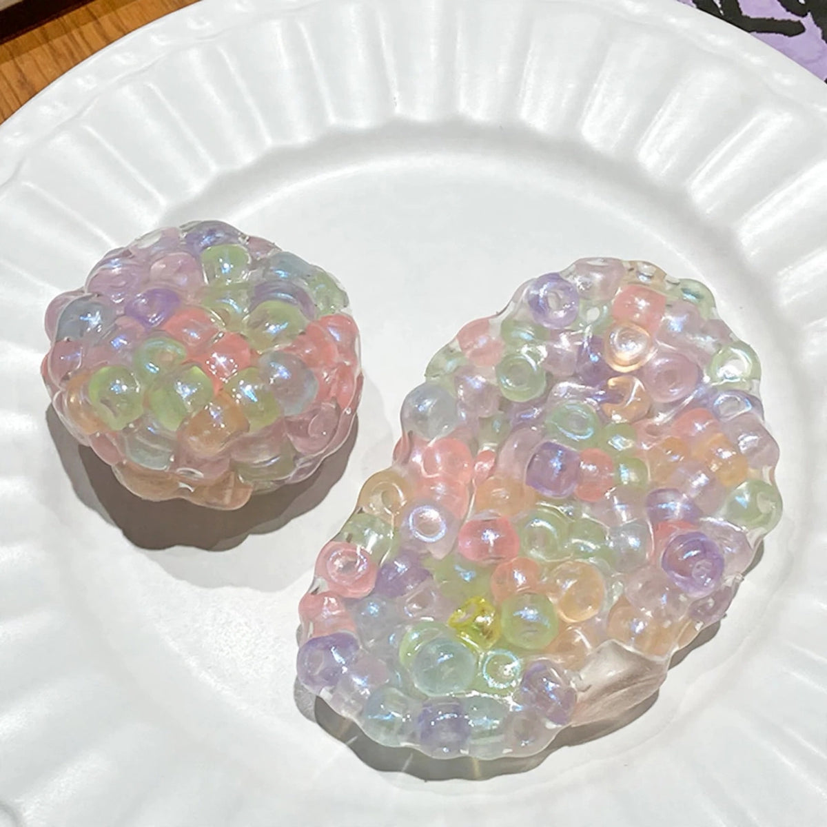Crunchy Bead Ball Squishies 6cm Multicolor