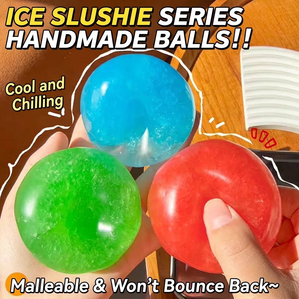 Slushy Vaseline Stress Ball – Moldable Ice Sand ASMR Squishy Fidget Toy for Anxiety & Focus, Silky TPR Crunchy Sound Squeeze Ball