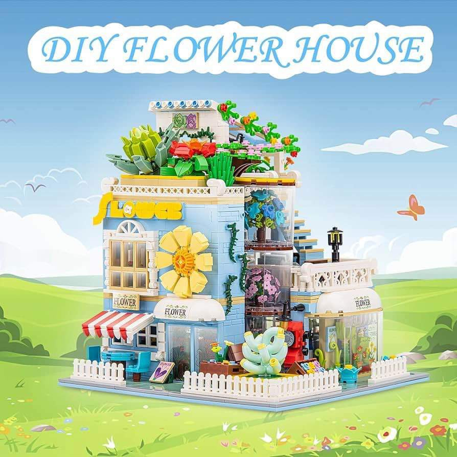 DIY Flower House & Succulent Garden Building Set - 2091 Piece Creative Model Kit